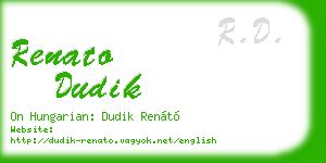 renato dudik business card